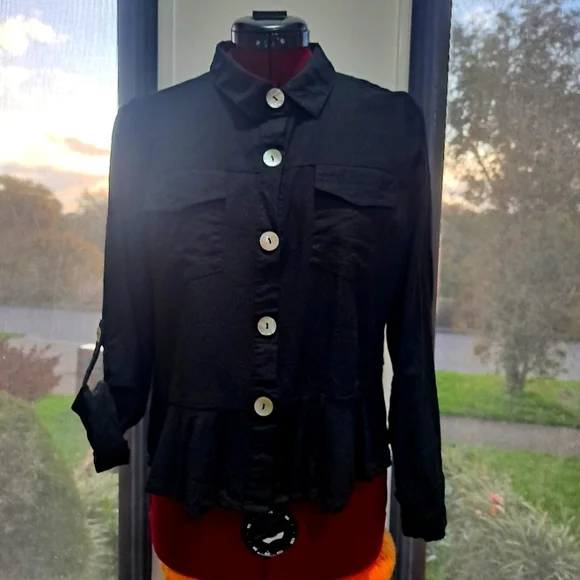 Linen shirt jacket - Picture 2 of 5